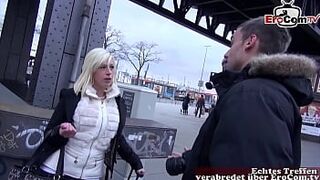 ARROGANT GERMAN BLONDE IS CONVINCED TO SEX WHEN FLIRTING