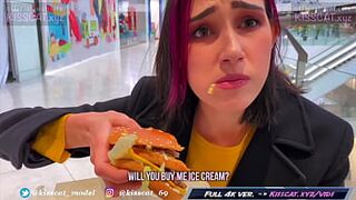 Risky Blowjob in Fitting Room for Big Mac - Public Agent PickUp & Fuck Student in Mall / Kiss Cat