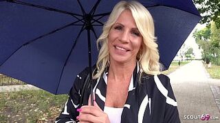 GERMAN SCOUT - Bombshell MILF Tiffany tricked to Fuck at real Pick up Street Casting