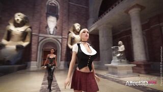 3d animation lesbians having futa sex in a musemum in hd