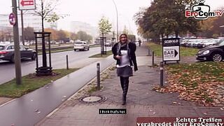 German Turkish young woman picked up for public sex meeting on the street