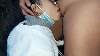 Fucked and cum in the mouth of a nurse in a public place - Lesbian Illusion Girls