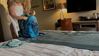 Stepmom shares the bed