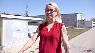 GERMAN SCOUT - DIRTY OFFICE GIRL MALINA TALK TO OUTDOOR PORN FUCK AFTER ONLINE DATING