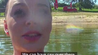 PublicAgent Bikini girl with big tits fucked at the lake