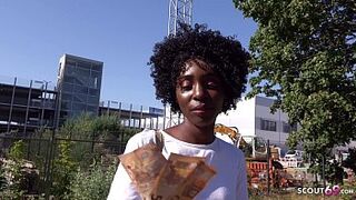 GERMAN SCOUT - BLACK EBONY MILF ZAAWAADI REAL PUBLIC PICKUP SEX FOR CASH IN BERLIN